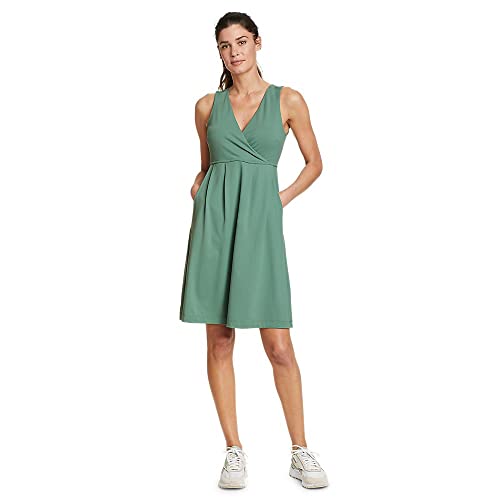 Eddie Bauer Damen Aster Crossover Kleid - Solid, Dk Seafoam, X-Groß von Eddie Bauer