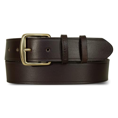 Eddie Bauer Damen Casual Leather Belts with Durable Metal Buckle Gürtel, Double Keeper-Braun, XL von Eddie Bauer