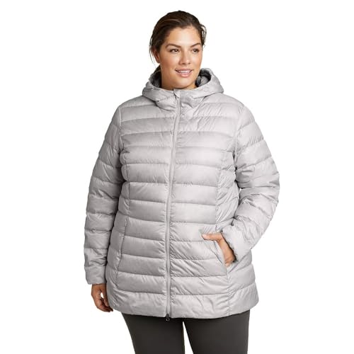 Eddie Bauer Damen CirrusLite Daunenparka, Hellgrau recycelt, 3X von Eddie Bauer