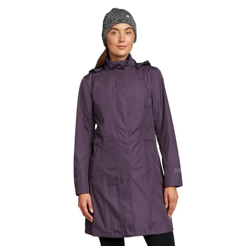 Eddie Bauer Damen Girl on the Go Trenchcoat, Traube, L von Eddie Bauer