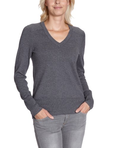 Eddie Bauer Damen Pullover, 23203451, Gr. 34/36 (S), Grau (Grau meliert) von Eddie Bauer