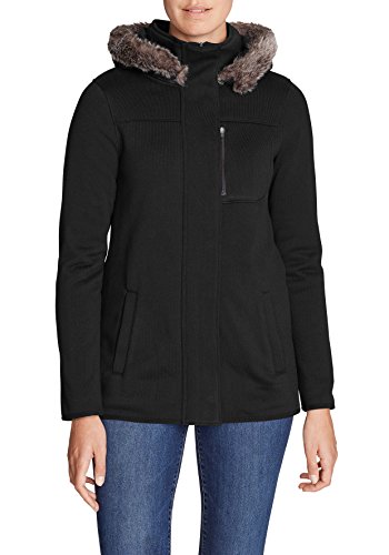 Eddie Bauer Damen Radiator Fleecejacke mit Kapuze, Gr. S (34/36), Schwarz von Eddie Bauer