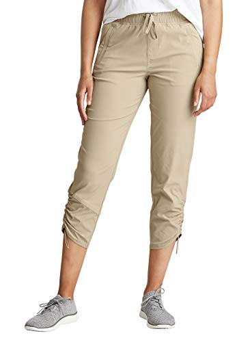 Eddie Bauer Damen Sightscape Horizon Jogger Caprihose, Gr. 10 (40), Stein von Eddie Bauer