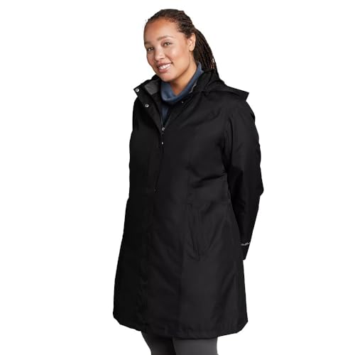 Eddie Bauer Damen Trenchcoat Girl on the go schwarz Regular M Regular von Eddie Bauer