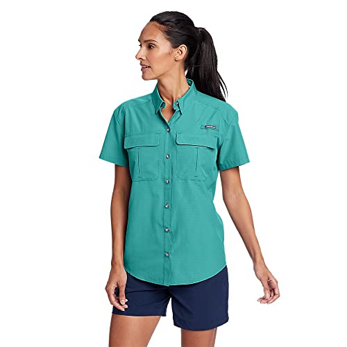 Eddie Bauer Damen UPF Guide Kurzarmshirt, Dusty Jade, X-Groß von Eddie Bauer