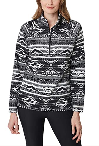 Eddie Bauer Damen Ultra Soft Fleece 1/4 Zip Langarm Pullover Top, Fossil, L von Eddie Bauer