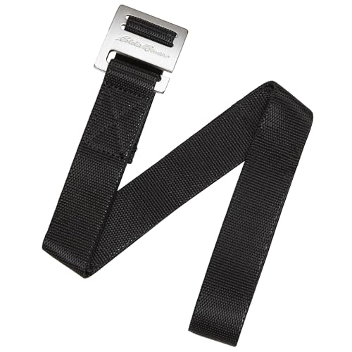 Eddie Bauer Herren Backcountry Belt Active Stretch Webbing with Metal Glide Buckle Gürtel, Schwarz, XL von Eddie Bauer