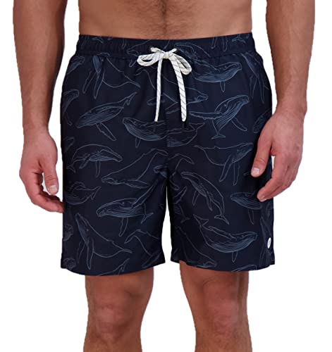 Eddie Bauer Herren-Badehose, LSF 50+, 17,8 cm Schrittlänge, Meerblau (Atlantic), Large von Eddie Bauer