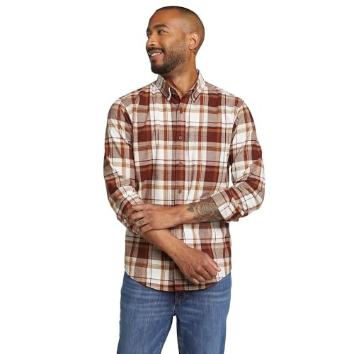 Eddie Bauer Herren Eddie's Field Flanell - Muster, Dusty Red, Mittel von Eddie Bauer