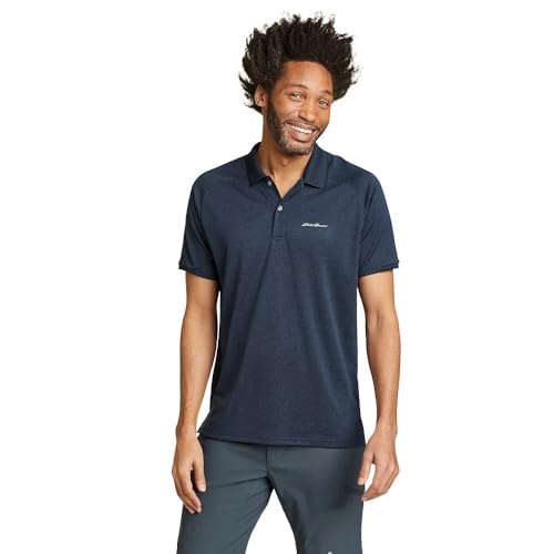Eddie Bauer Herren Resolution Pro Kurzarm-Poloshirt 2.0, Med Indigo, L von Eddie Bauer