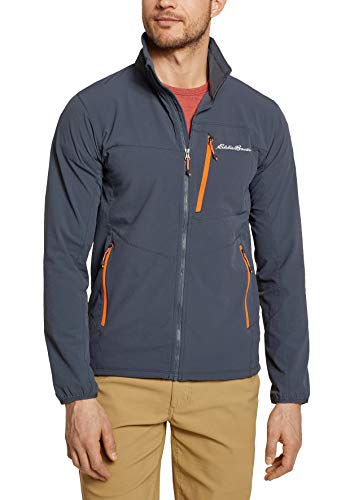 Eddie Bauer Herren Sandstone Backbone Softshelljacke, Gr. S, Sturmgrau von Eddie Bauer
