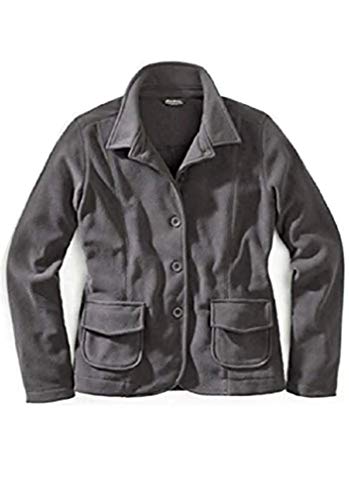 Eddie Bauer Jacke Fleecejacke Damen Anthrazit Gr. S von Eddie Bauer