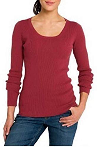 Eddie Bauer Pullover aus Rippenware Damen Violett meliert Gr. XL von Eddie Bauer