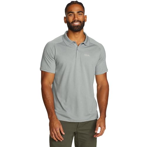 Eddie Bauer Resolution Pro Polo 2.0 für Herren, kurzärmelig, Grau, L von Eddie Bauer