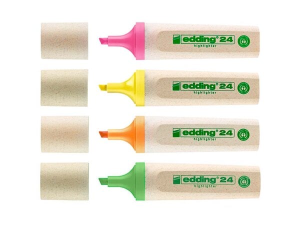 edding Textmarker "Highlighter 24" farbsortiert, 4 Stk. von Edding