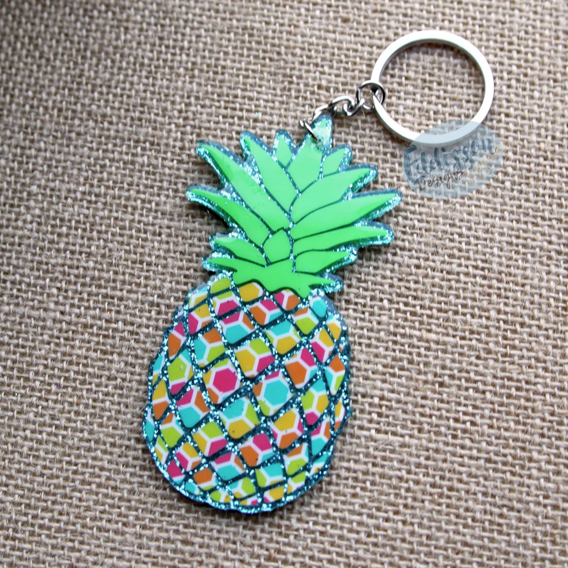 Bunte Ananas Schlüsselanhänger | Bereit Zum Versenden Oder Personalisieren Bunte Ananas Schlüsselanhänger | Bereit Zum Versenden Oder Personalisieren von EddissonDesigns