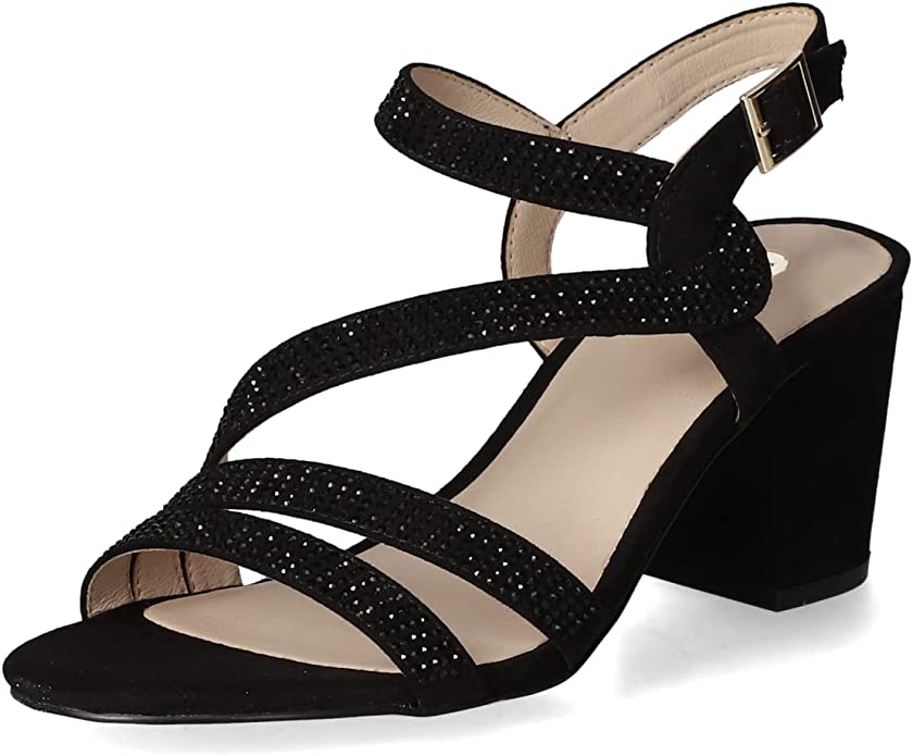 female Klassische Sandalen schwarz 40 von Edel Fashion