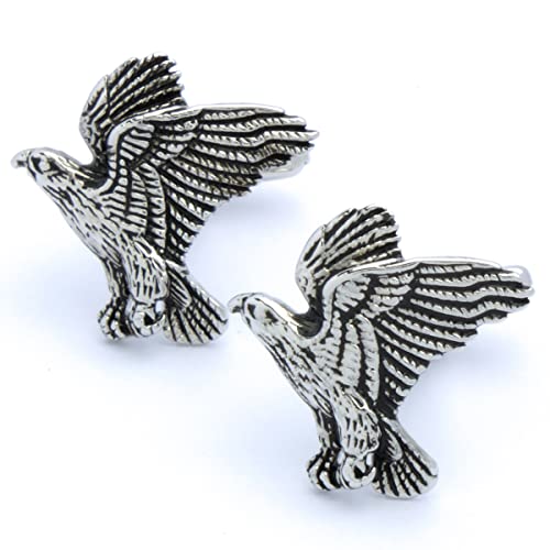 Manschettenknöpfe - Adler detailliert Silber von EdelManchet