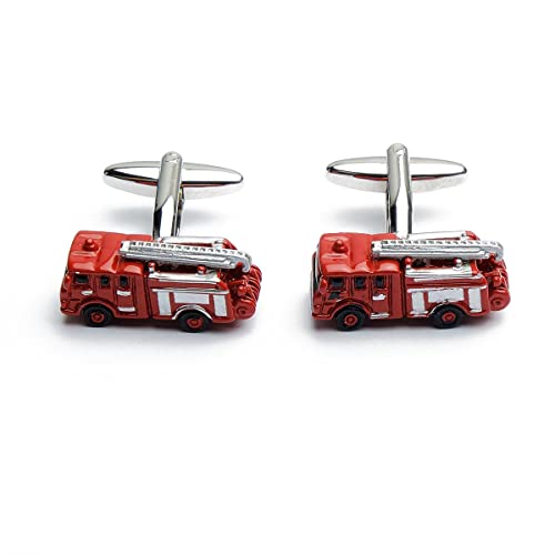 Manschettenknöpfe - Feuerwehr Auto Rot, Middel, Messing, Kein Edelstein von EdelManchet