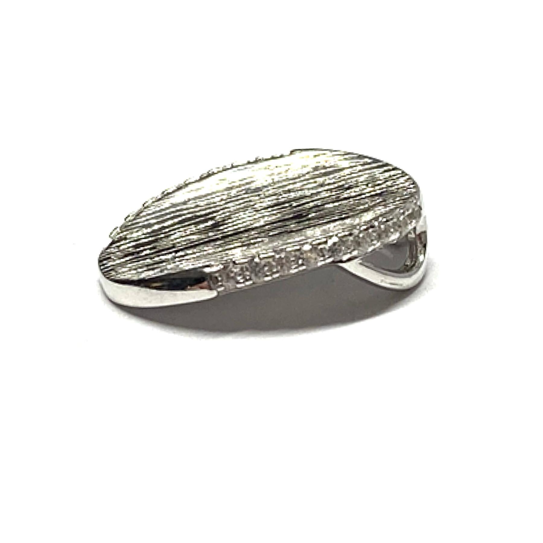 Anhänger 925 Silber Rhodiniert Zirkonia Strukturiert Kettengleiter von EdelSchmiede925