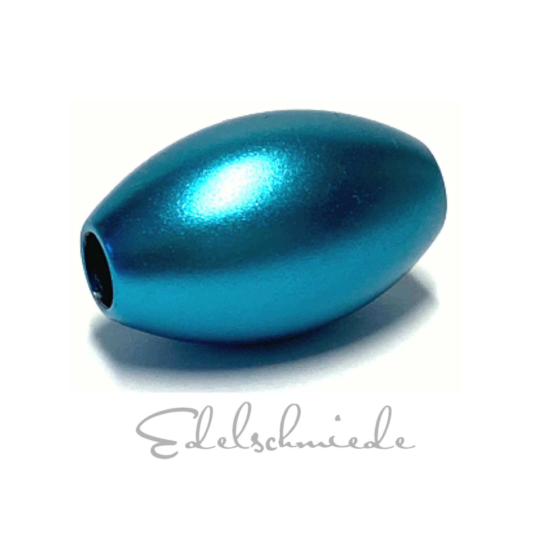 Anhänger Olive Eloxiertes Aluminium Hellblau Für Halsreifen Oder Kautschukband Geeignet Anhänger Olive Eloxiertes Aluminium Hellblau Für Halsreifen Oder Kautschukband Geeignet von EdelSchmiede925