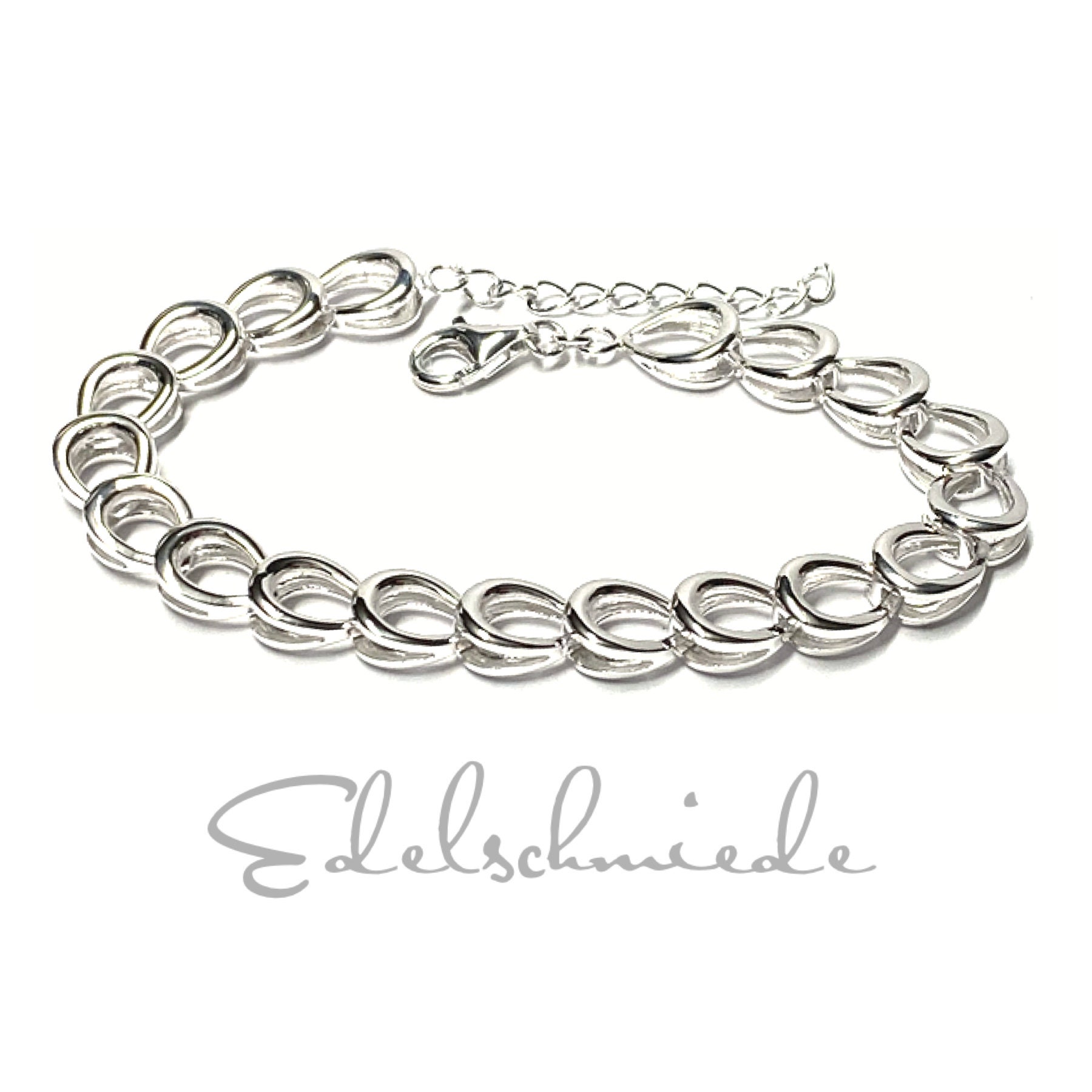 Armband 925/ - Silber Bewegliche Glieder Glanz Poliert 17-20cm von EdelSchmiede925