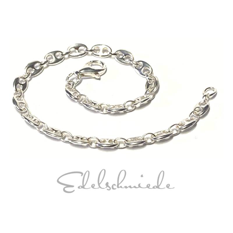 Armband 925/ - Sterling Silber Fantasiemuster Stabil Beweglich Schiffsanker 21cm von EdelSchmiede925