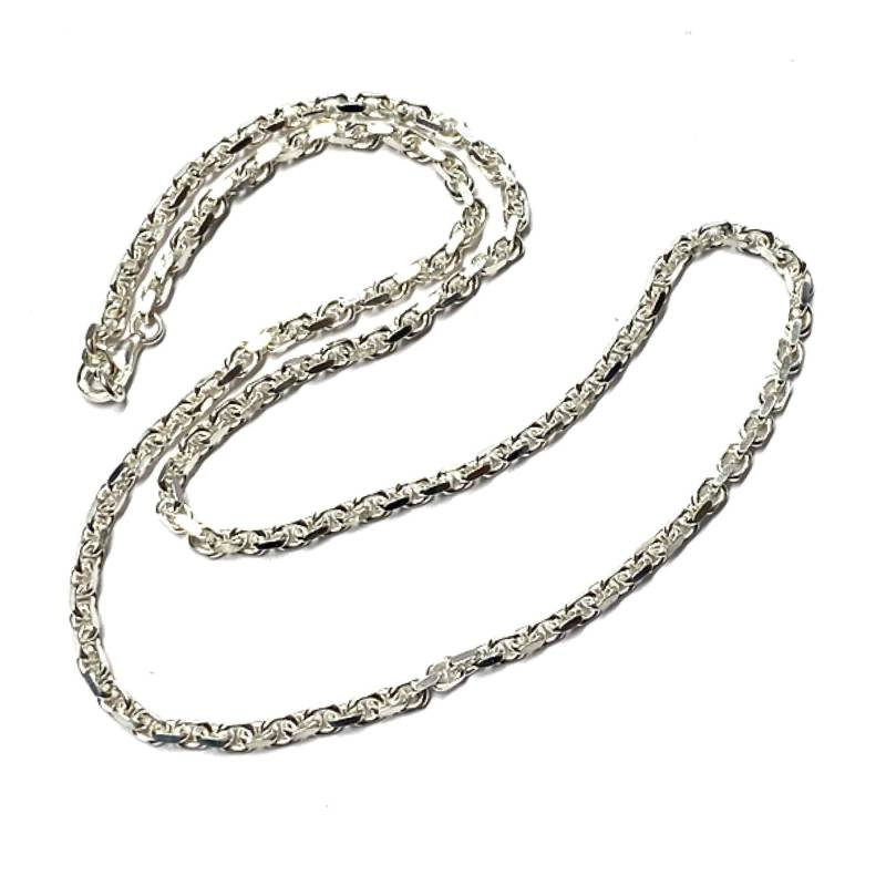 Halskette 925 Silber Ankerkette 50cm Stabil Kräftig Silberkette von EdelSchmiede925