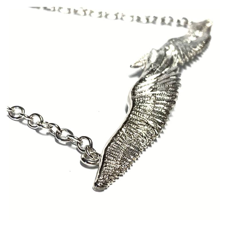 Halskette 925 Silber Schutzengelsflügel Üppig Opulkten Groß Unikatschmuck Einzelstück 57 cm von EdelSchmiede925