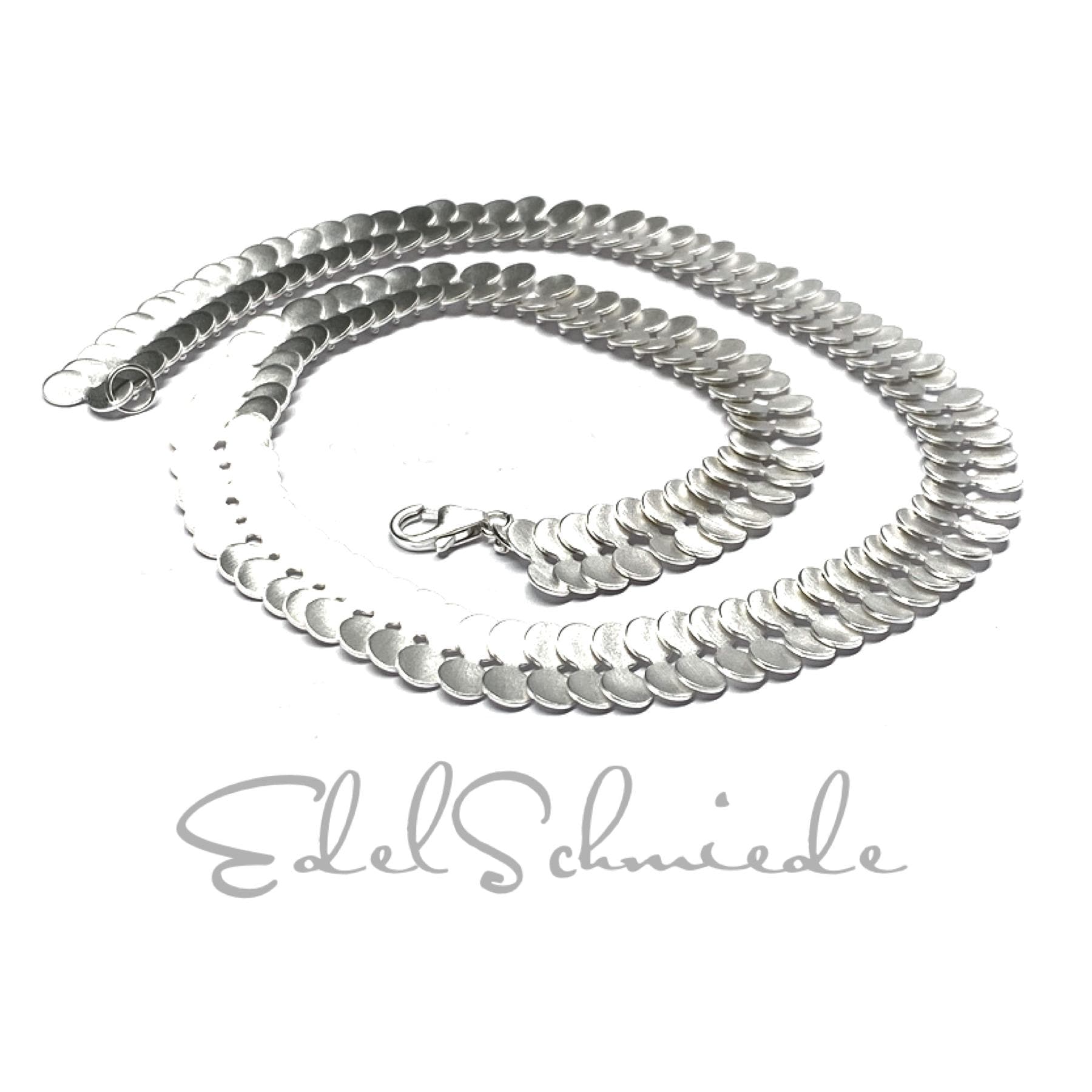 Kette 925/ - Silber Matt Kreise Umlaufend Collier Bewegliche Elemente Brautschmuck Silbercollier 43cm Kette 925/ - Silber Matt Kreise Umlaufend Collier Bewegliche Elemente Brautschmuck Silbercollier 43cm von EdelSchmiede925