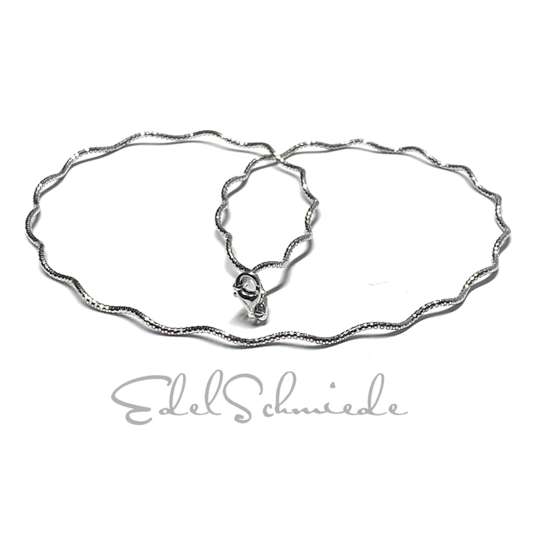 Kette 925/ - Silber Rhodiniert Diamantiert Halsreif Collier Schliff Gewellt 45cm Kette 925/ - Silber Rhodiniert Diamantiert Halsreif Collier Schliff Gewellt 45cm von EdelSchmiede925