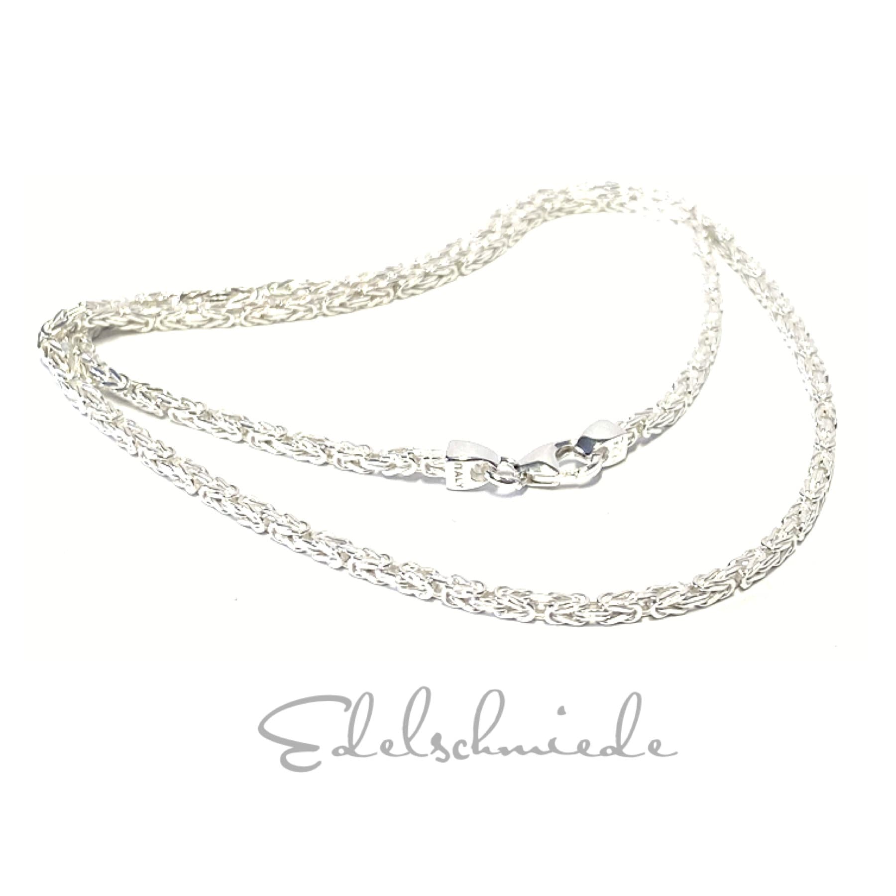 Kette 925 Silber Königskette Vierkant 2x2mm Halskette Silberkette 42cm von EdelSchmiede925