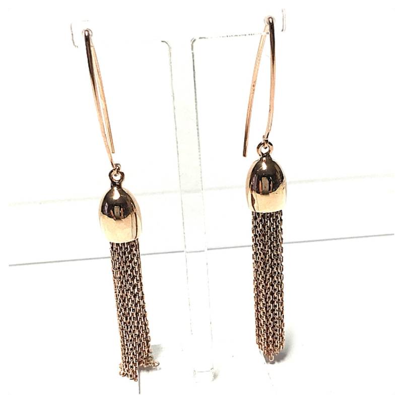 Ohrhänger in Rosé Verg 925 Sterling Silber Quaste von EdelSchmiede925