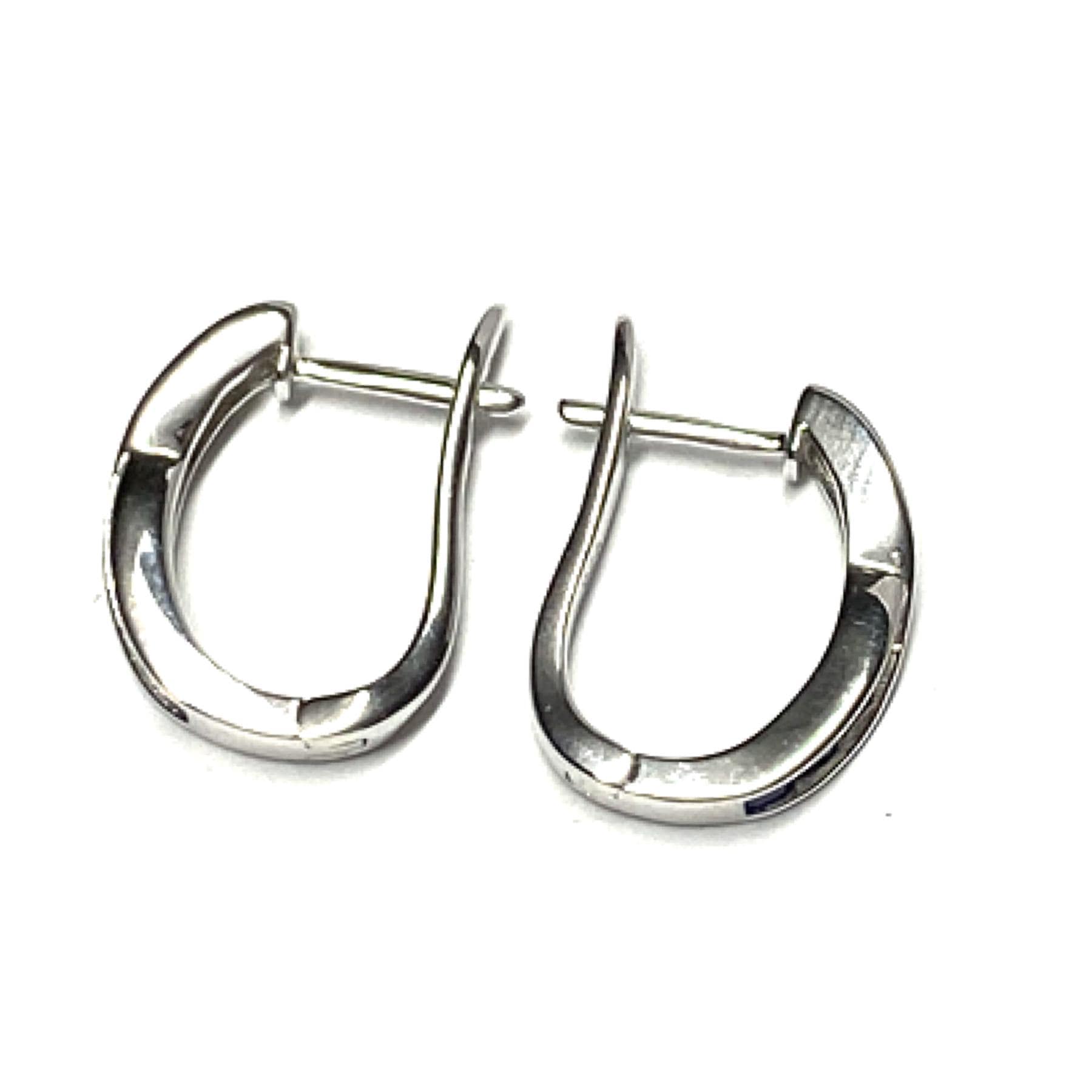 Ohrring 925 Silber Rhodiniert Zirkonia Blau Grün Creole Scharniercreole von EdelSchmiede925