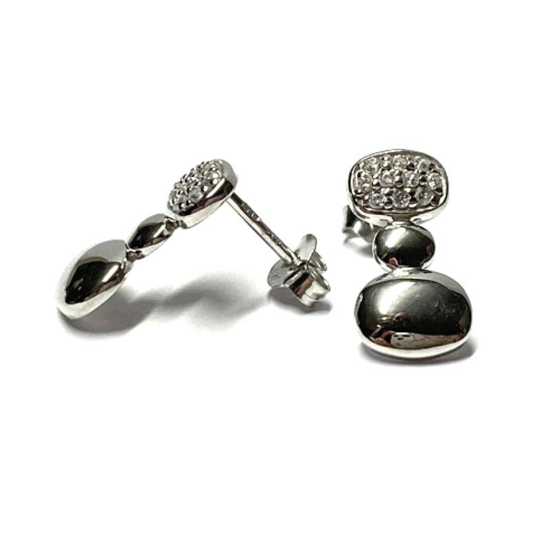 Ohrring 925 Silber Rhodiniert Zirkonia Klassiker Ohrstecker von EdelSchmiede925