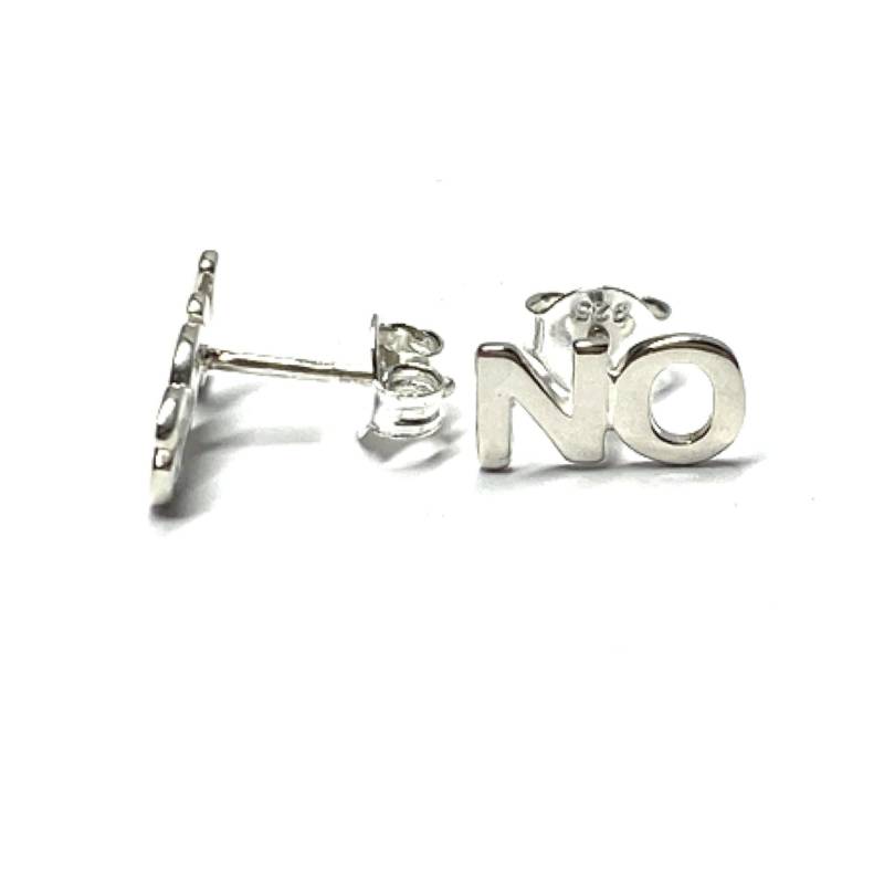 Ohrstecker 925 Silber Rhodiniert Yes No Ohrring Witzig von EdelSchmiede925
