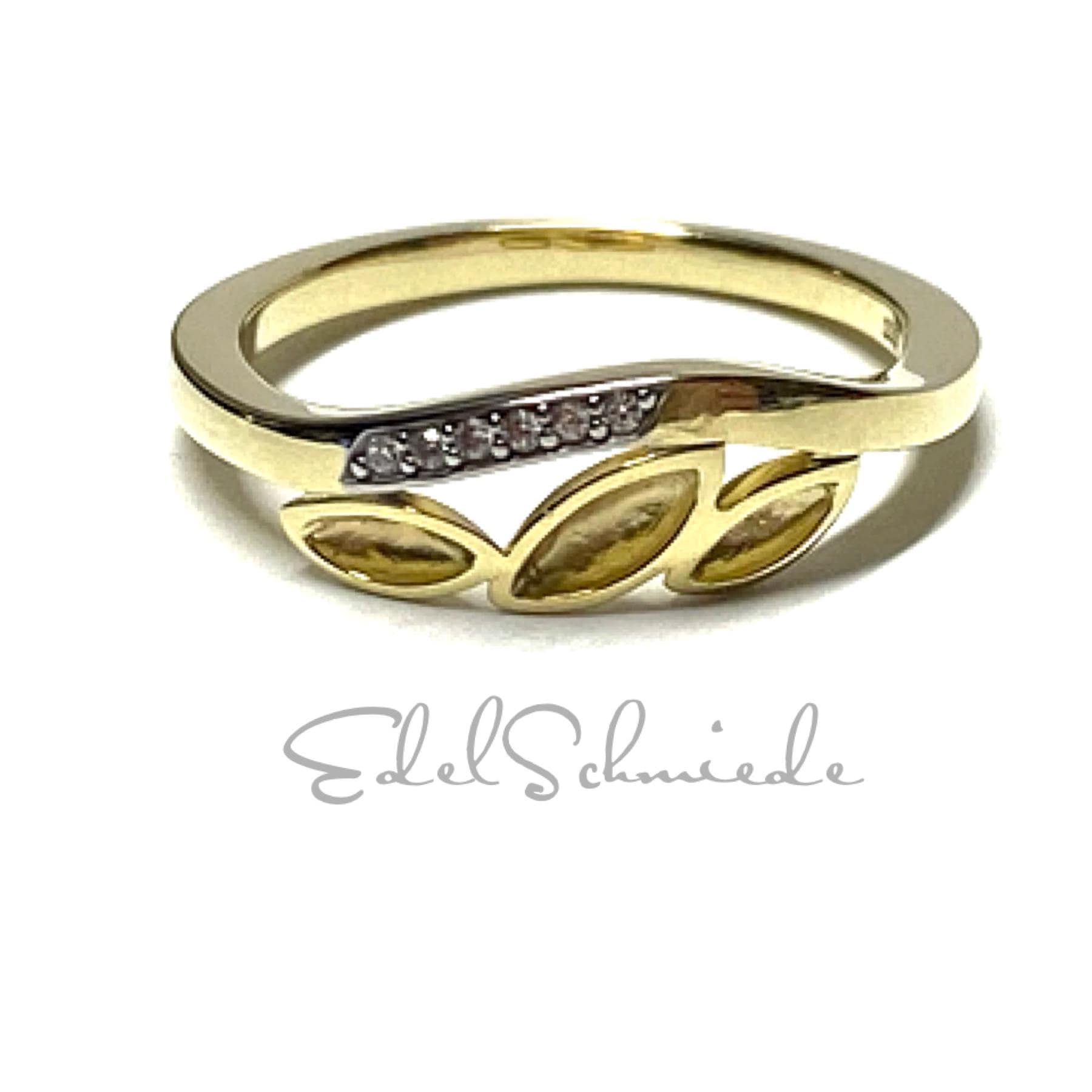 Ring 333/ - Gelbgold Zirkonia Schmuckring Goldring #54 von EdelSchmiede925