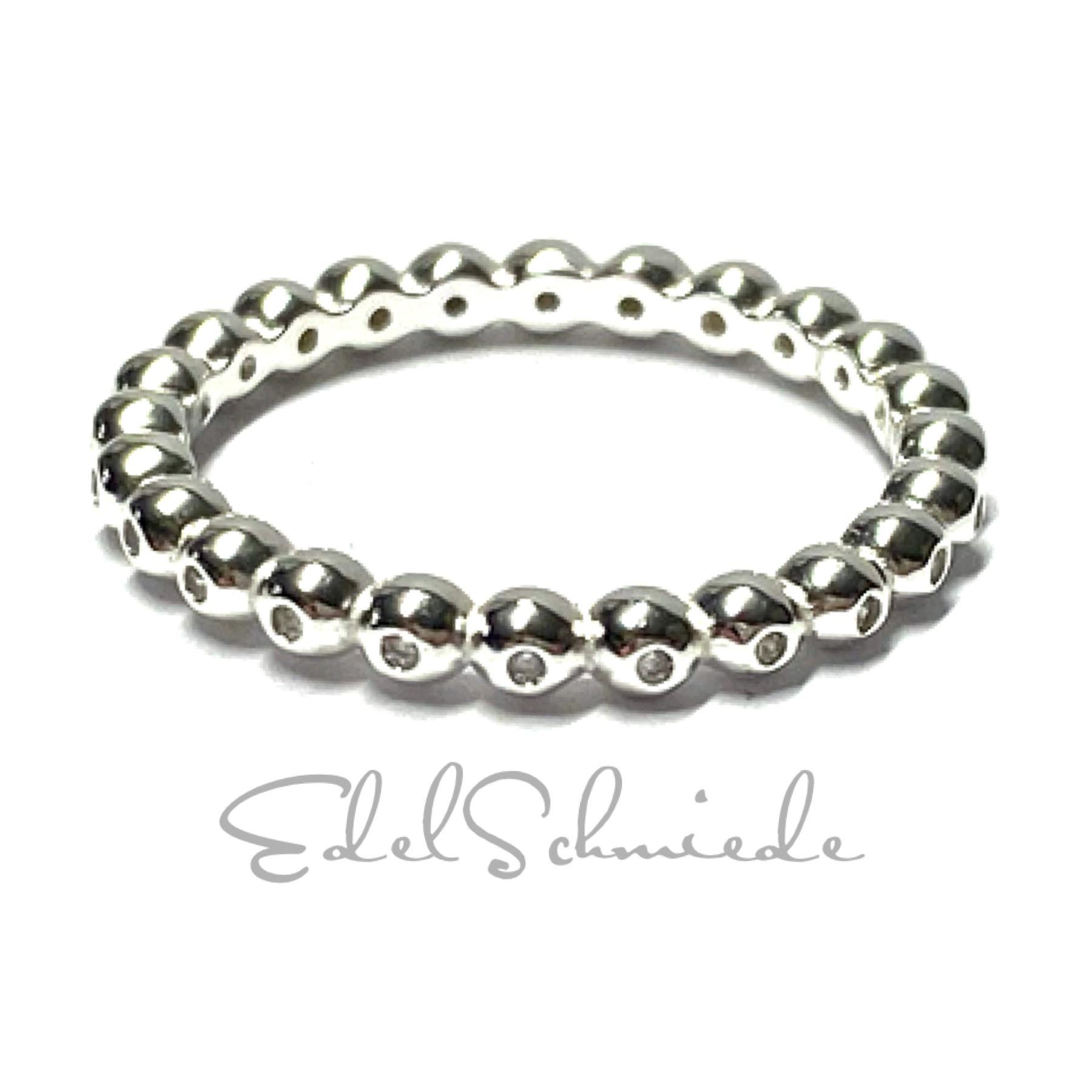 Ring 925 Silber Zirkonia Kugelschiene Umlaufend Bandring Vorsteckring #59 Ring 925 Silber Zirkonia Kugelschiene Umlaufend Bandring Vorsteckring #59 von EdelSchmiede925