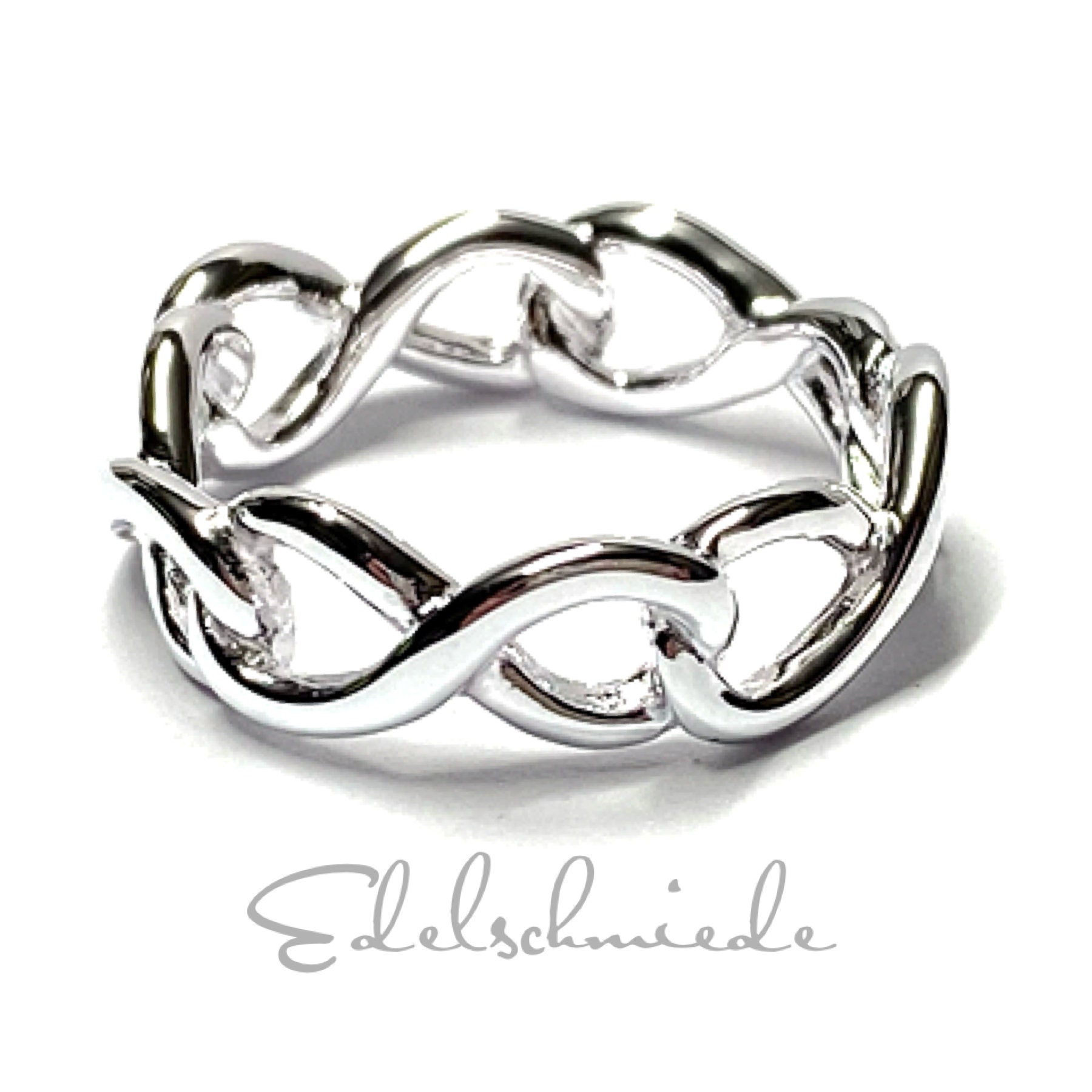Ring 925 Unendlichkeitsachten Umlaufend Massiv #59 Ring 925 Unendlichkeitsachten Umlaufend Massiv #59 von EdelSchmiede925