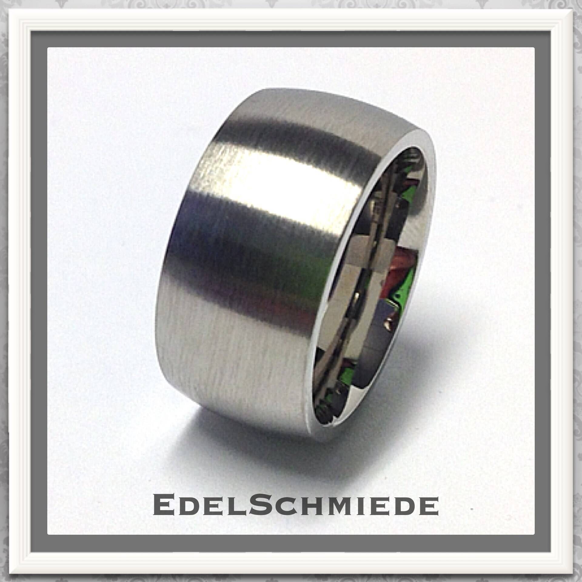 Schlichter Edelstahlring - Breit Und Matt # 52 Schlichter Edelstahlring - Breit Und Matt # 52 von EdelSchmiede925
