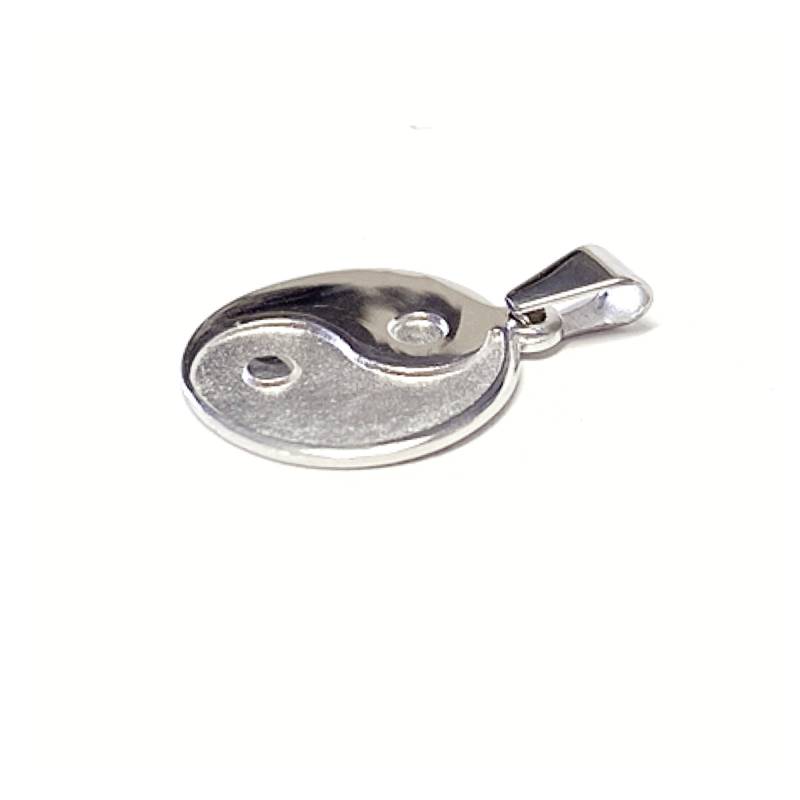 Schlichter Yin Yang Als Anhänger 925 Silber Teilw Mattiert von EdelSchmiede925