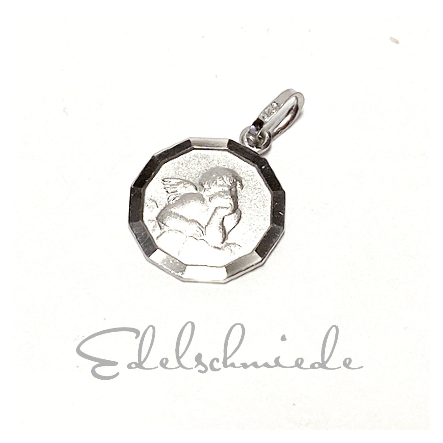 Schutzengel Anhänger 925/ - Silber Rhod. Mit Aufschrift Gott Schütze Dich Schutzengel Anhänger 925/ - Silber Rhod. Mit Aufschrift Gott Schütze Dich von EdelSchmiede925