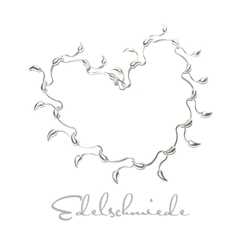 Silbercollier 925/ - Sterling Silber Matt Spitzen Modern Ausgefallen 41cm von EdelSchmiede925