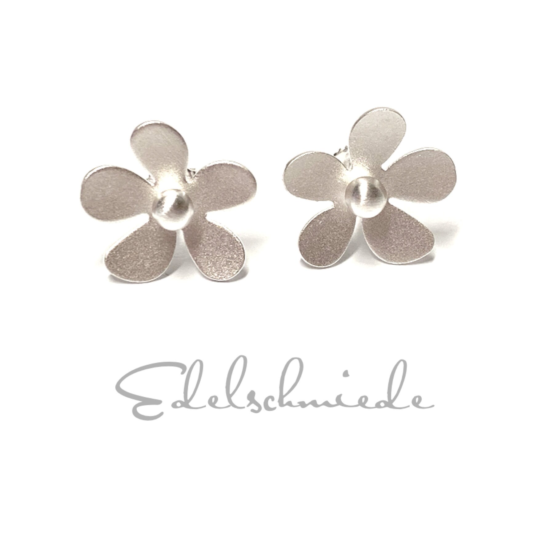 Silberohrstecker Florales Motiv Matt 925/ - Sterling Silber Blüte Groß 16mm Silberohrstecker Florales Motiv Matt 925/ - Sterling Silber Blüte Groß 16mm von EdelSchmiede925