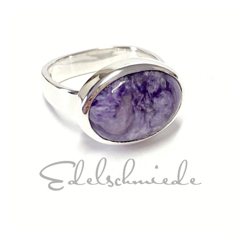 Wundervoller Handarbeits Ring in 925/ - Sterling Silber Mit Chaorit Cabochon Oval #61 von EdelSchmiede925