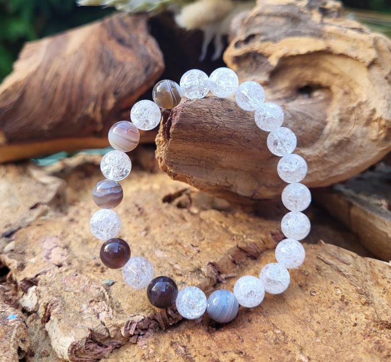 Schwangerschaftsschutzarmband Botswana Achat Bergkristall 8 Mm Perlen Schwangerschaft Geburt Glücksbringer Schwangerschaftsschutzarmband Botswana Achat Bergkristall 8 Mm Perlen Schwangerschaft Geburt Glücksbringer von EdelVibe