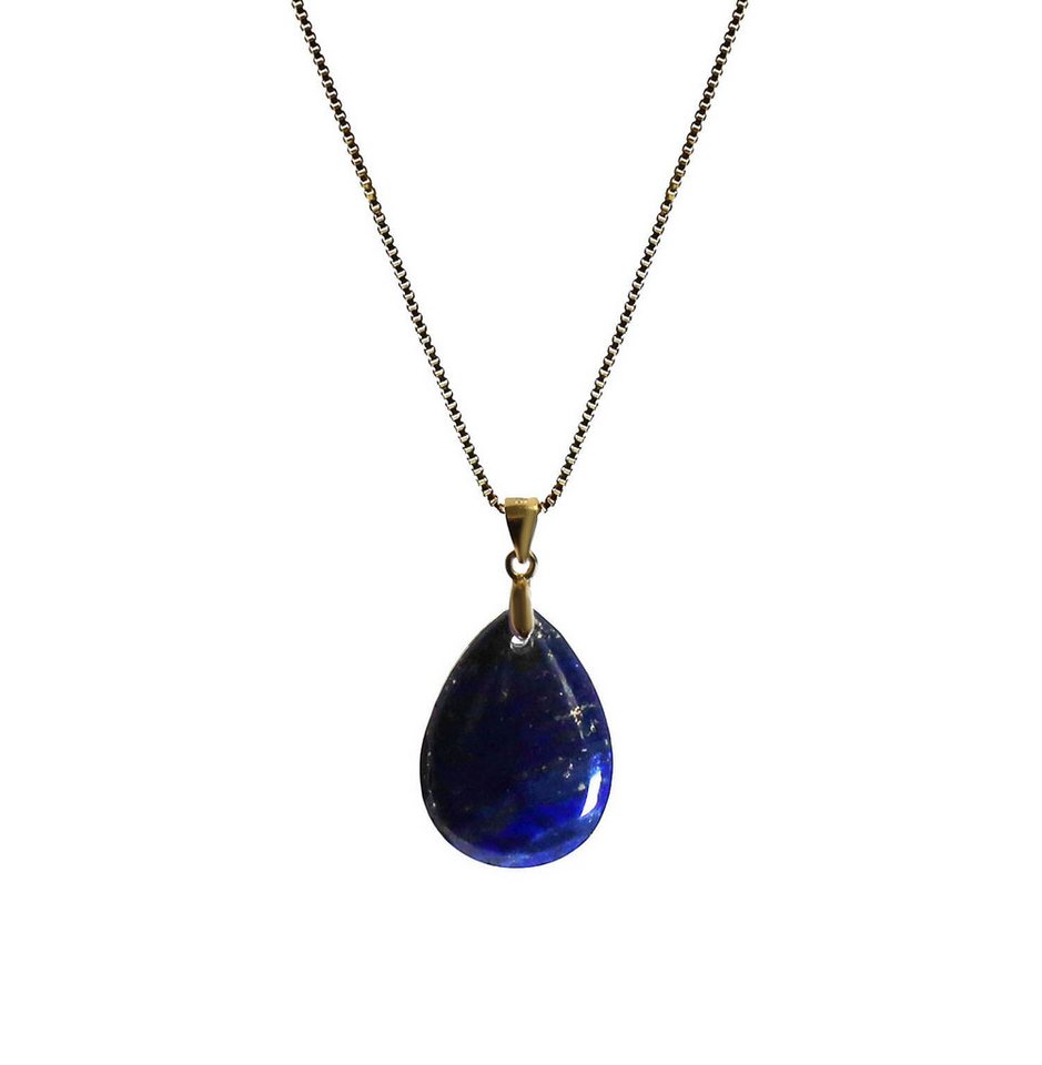 Edellis Kette mit Anhänger Damen Kette aus vergoldetem 925er Silber mit Engelstränen-Anhänger (1-tlg) von Edellis