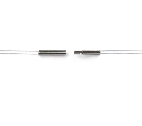Nylonkette mit Edelstahl Bajonettverschluss Drehverschluß, Nylon ca. 1mm Durchmesser (45) von Edellis