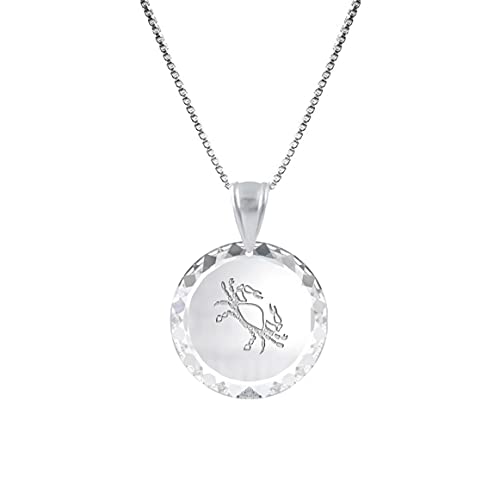 Silber 925 Sterlingsilber Kette Horoskop Tierkreiszeichen Sternzeichen Tiersymbole hergestellt mit Swarovski®Kristall Anhänger. Länge wählbar (Krebs 22.06.-23.07.) von Edellis