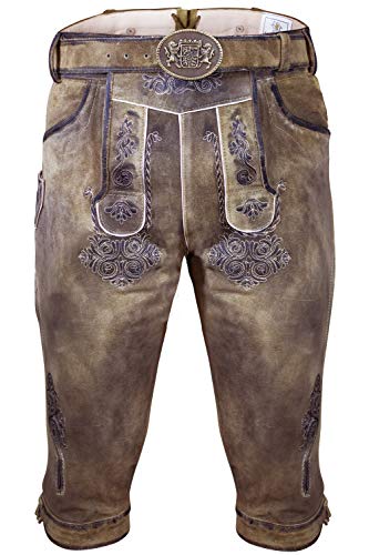 Edelnice Trachtenmode Bayerische Traditionelle Kniebund Lederhose Valentin inkl. Gürtel Gr. 44-68 (46) von Edelnice Trachtenmode